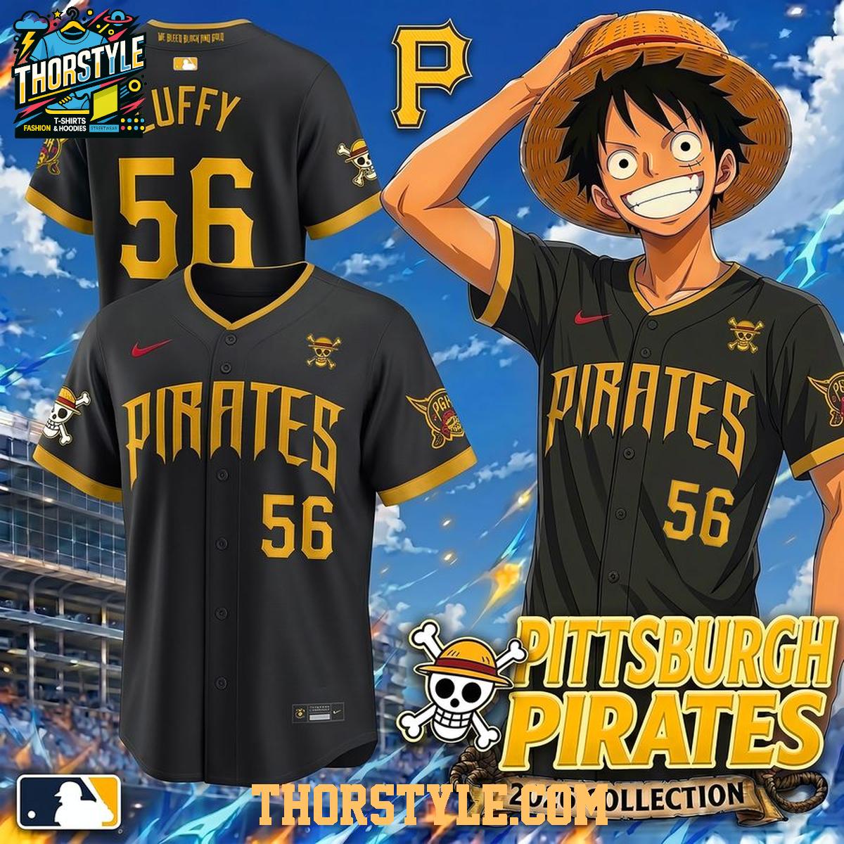Pittsburgh Pirates x One Piece 2026 Pirates Night Baseball Jersey Pittsburgh Pirates x One Piece 2026 Pirates Night Baseball Jersey