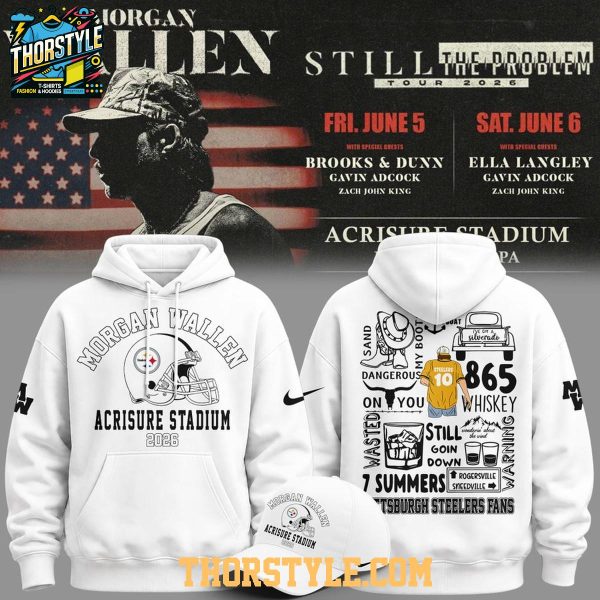 Pittsburgh Steelers x Morgan Wallen Still the Problem Tour 2026 Night Hoodie