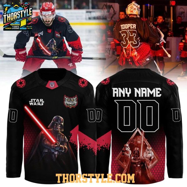 Port Huron Prowlers Star Wars 2026 Dark Force Pesonalized Hockey Jersey