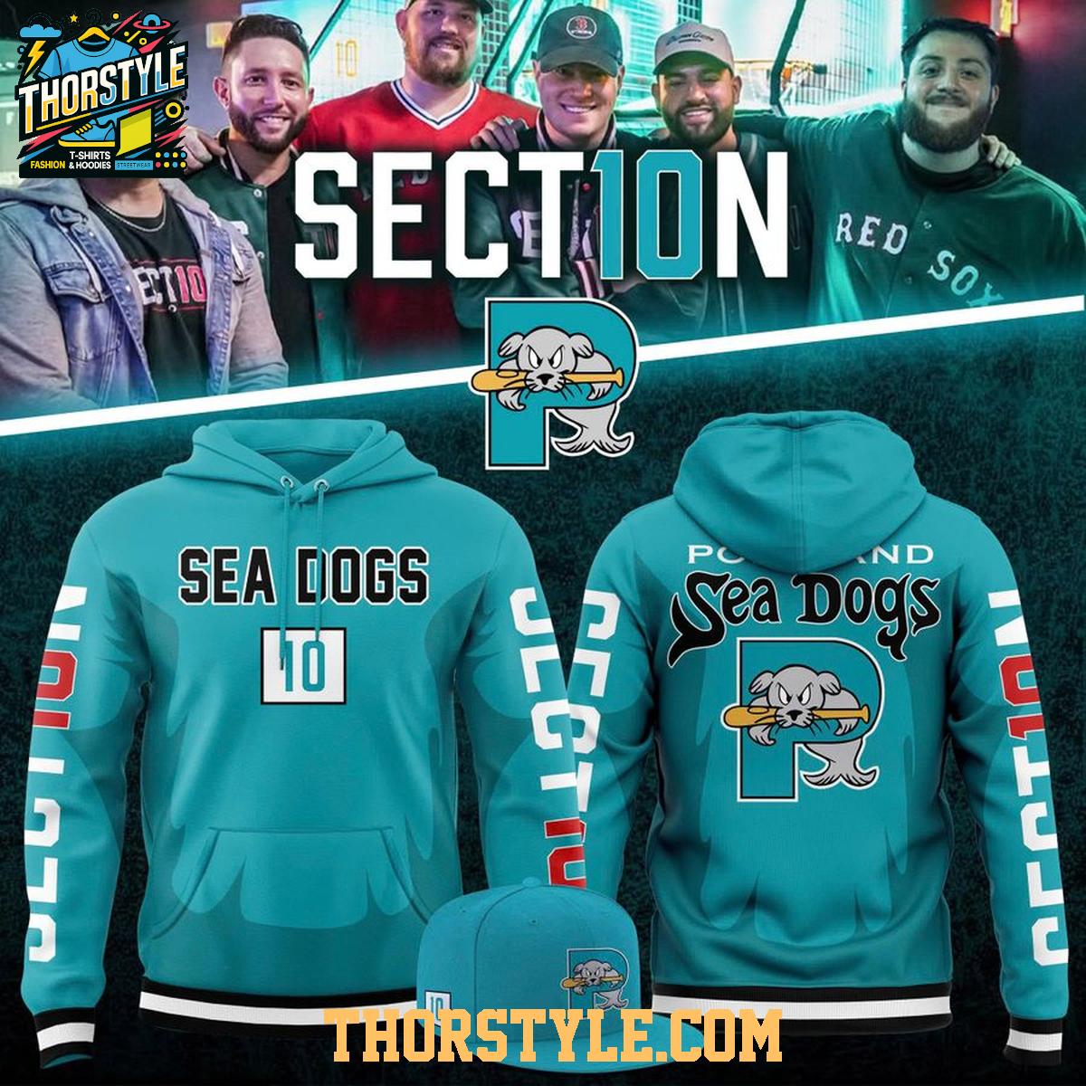 Portland Sea Dogs 2026 Section 10 Night Celebration Hoodie T-Shirt Portland Sea Dogs 2026 Section 10 Night Celebration Hoodie T-Shirt