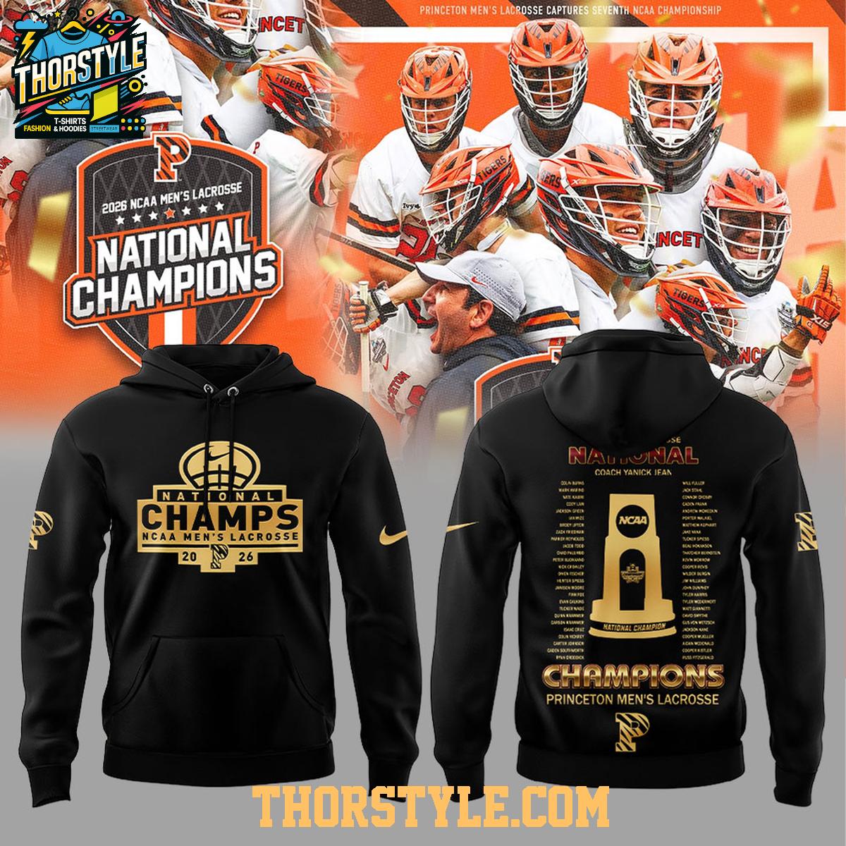 Princeton Tigers x Lacrosse Nationals Champions 2026 NCAA Hoodie T-Shirt Princeton Tigers x Lacrosse Nationals Champions 2026 NCAA Hoodie T-Shirt