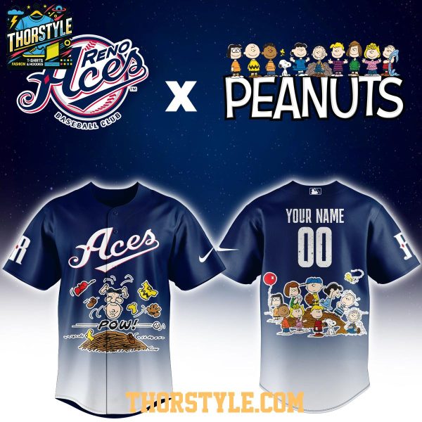 Reno Aces Peanuts Night MiLB 2026 Personalized Baseball Jersey