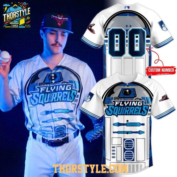 Richmond Flying Squirrels Star Wars 2026 R2-D2 Pesonalized Baseball Jersey