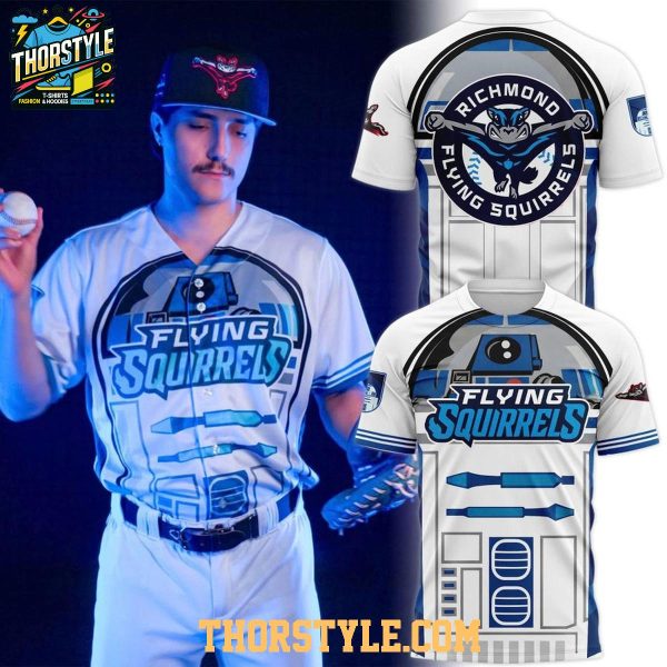 Richmond Flying Squirrels x Star Wars 2026 R2-D2 Night Hoodie T-Shirt