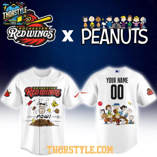 Rochester Redwings Peanuts Night MiLB 2026 Personalized Baseball Jersey