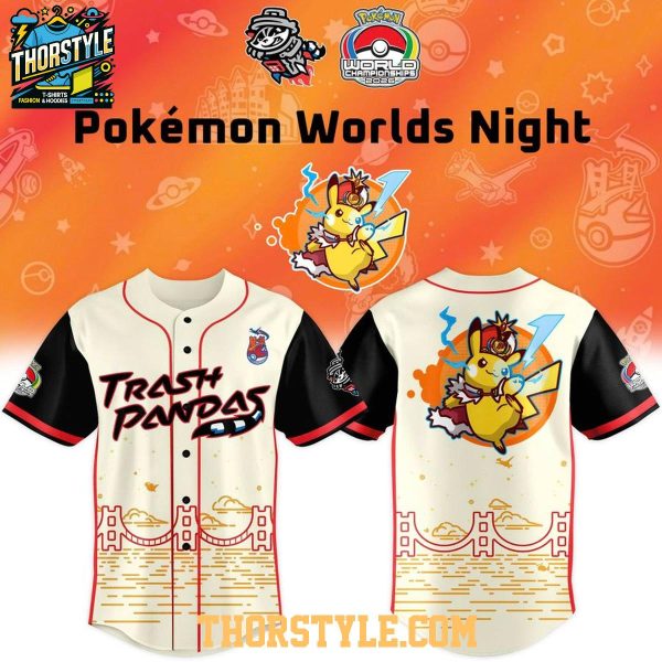 Rocket City Trash Pandas x Pokemon Worlds Night 2026 Go Baseball Jersey