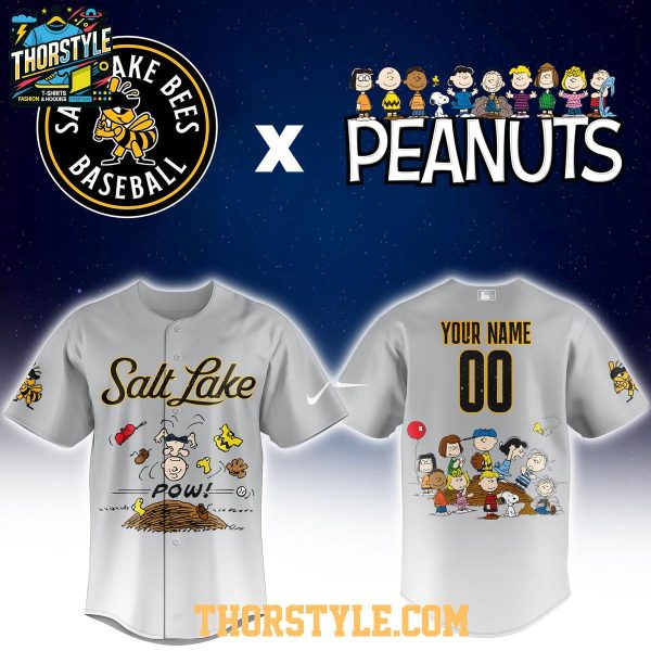 Salt Lake Bees Peanuts Night MiLB 2026 Personalized Baseball Jersey