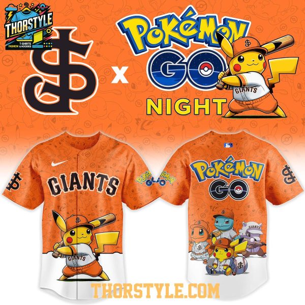 San Francisco Giants Pokemon Go Night 2026 Tourament Baseball Jersey