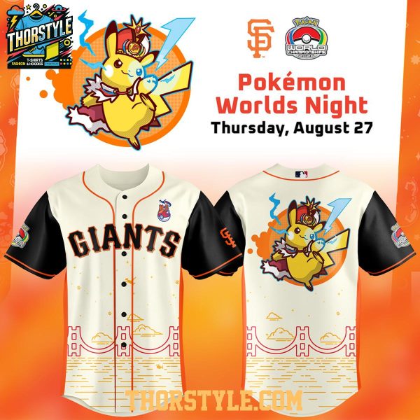 San Francisco Giants x Pokemon Worlds Night 2026 Go Baseball Jersey