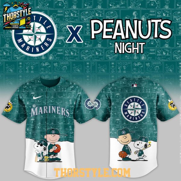 Seattle Mariners Peanuts Game Night 2026 Classic Baseball Jersey