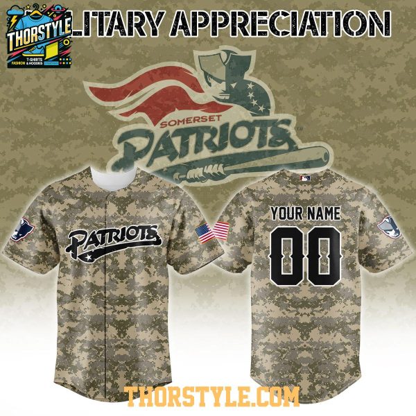 Somerset Patriots Military Appreciation 2026 Personalized Baseball Jersey