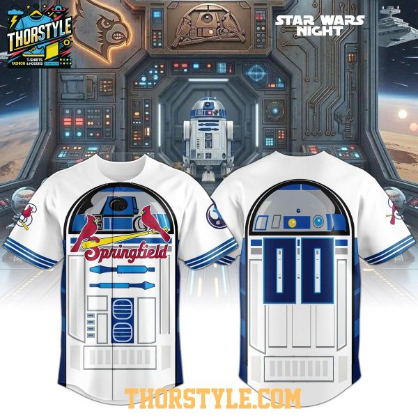 Springfield Cardinals Star War Night 2026 R2-D2 Personalized Baseball Jersey