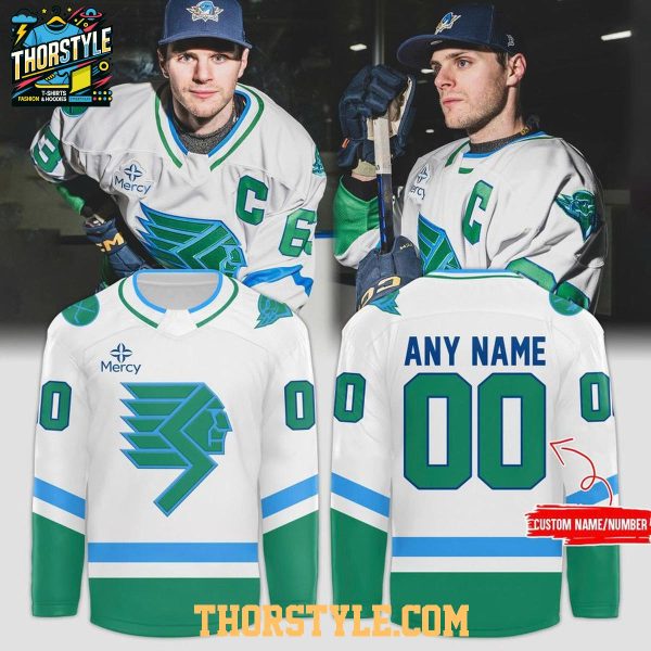 Springfield Thunderbirds Throwback Night 2026 White Personalized Hockey Jersey
