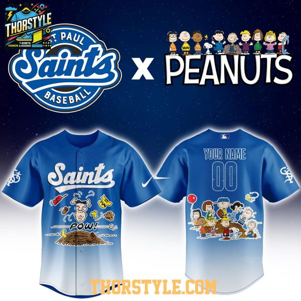 St. Paul Saints Peanuts Night MiLB 2026 Personalized Baseball Jersey