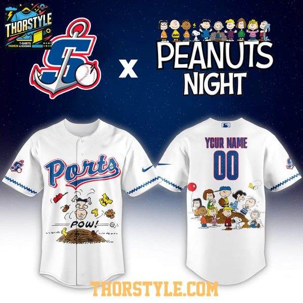 Stockton Ports x Peanuts Night 2026 Minor Game Personalized Baseball Jersey