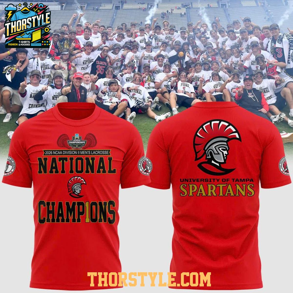 Tampa Spartans NCAA Division II Lacrosse Champions 2026 Hoodie T-Shirt Tampa Spartans NCAA Division II Lacrosse Champions 2026 Hoodie T-Shirt