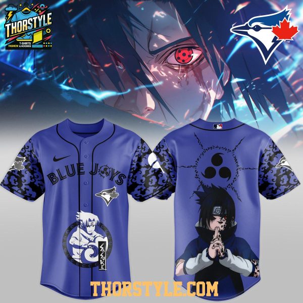 Toronto Blue jays x Naruto 2026 Night Of Sasuke Uchiha Baseball Jersey