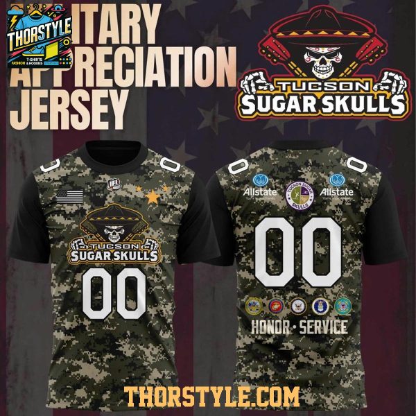 Tucson Sugar Skulls x Military Appreciation 2026 Honor Service Hoodie Shirts