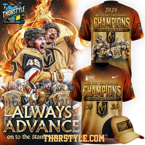 Vegas Golden Knights 2026 Western Conference Champs Hockey Hoodie Shirts