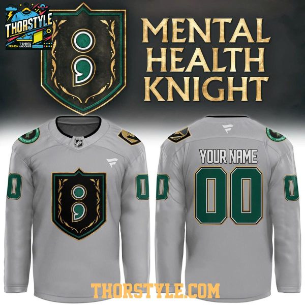 Vegas Golden Knights x Mental Health Night 2026 Grey Hockey Jersey