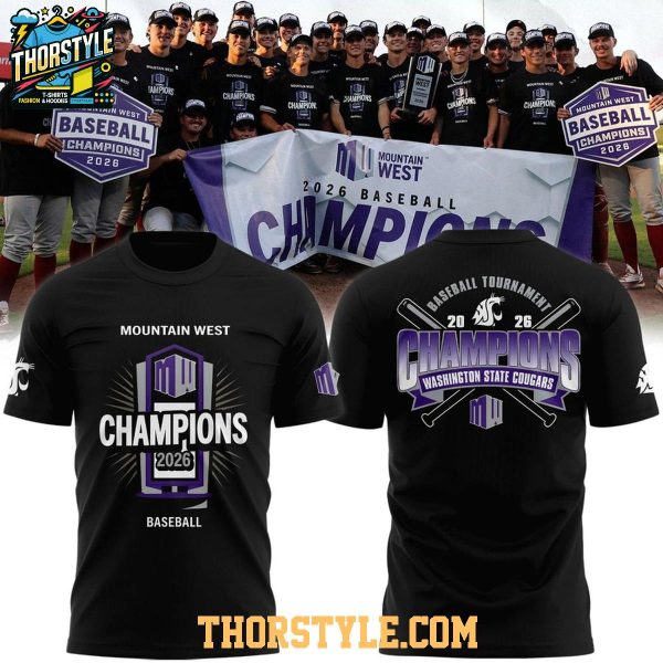 Washington State Cougars 2026 Mountain West Tournament Champions Hoodie Shirts