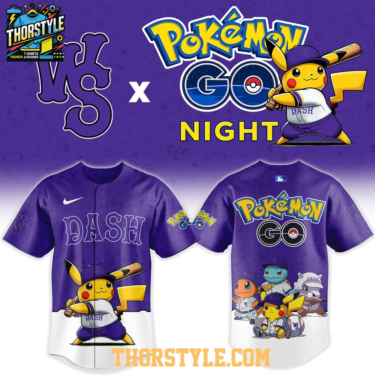 Winston-Salem Dash Pokemon Go Night 2026 Tourament Baseball Jersey Winston-Salem Dash Pokemon Go Night 2026 Tourament Baseball Jersey