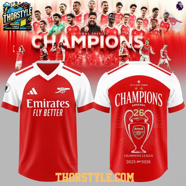 Arsenal UEFA Champions League Winners 2026 Football Jersey