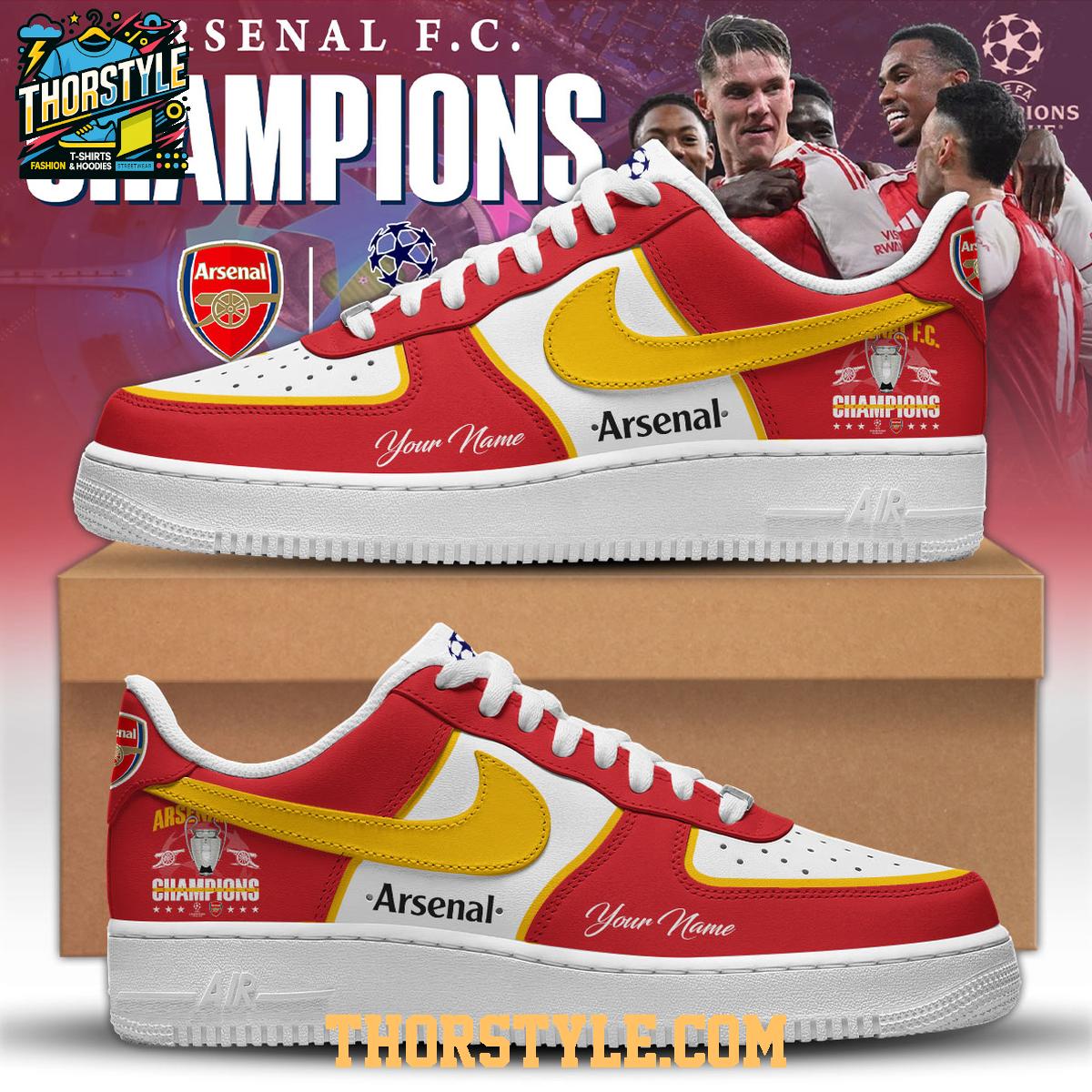 Arsenal UEFA Champions League Winners Air Force 1 Shoes Arsenal UEFA Champions League Winners Air Force 1 Shoes