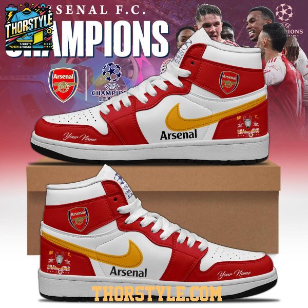 Arsenal UEFA Champions League Winners Air Jordan 1 Shoes