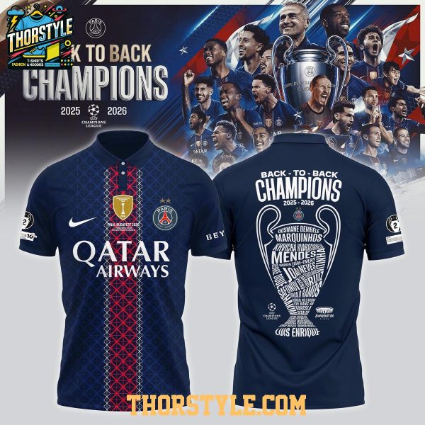 PSG 2026 Champions League Winners Polo Shirt