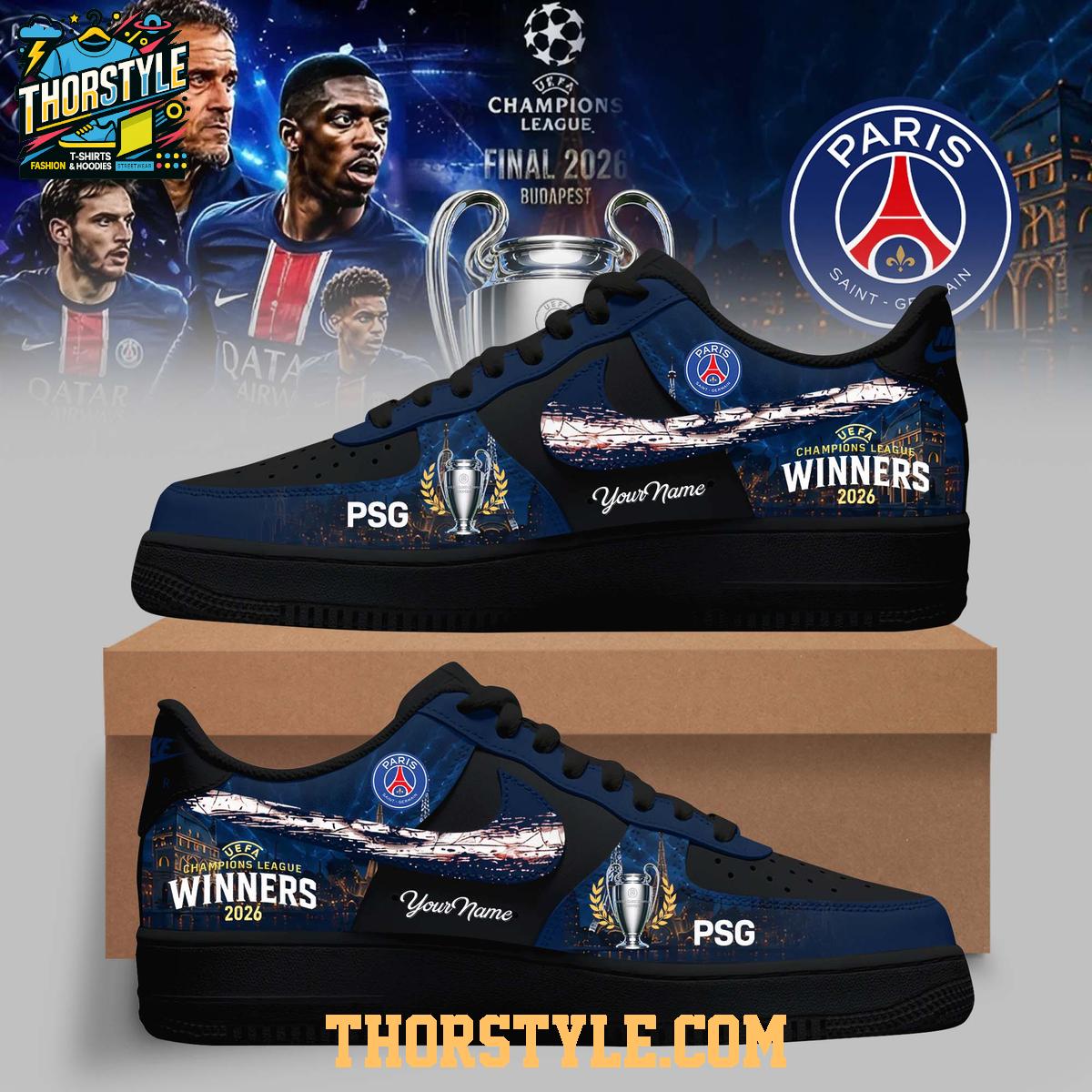 PSG UEFA Champions League Winners 2026 Air Force 1 Shoes PSG UEFA Champions League Winners 2026 Air Force 1 Shoes
