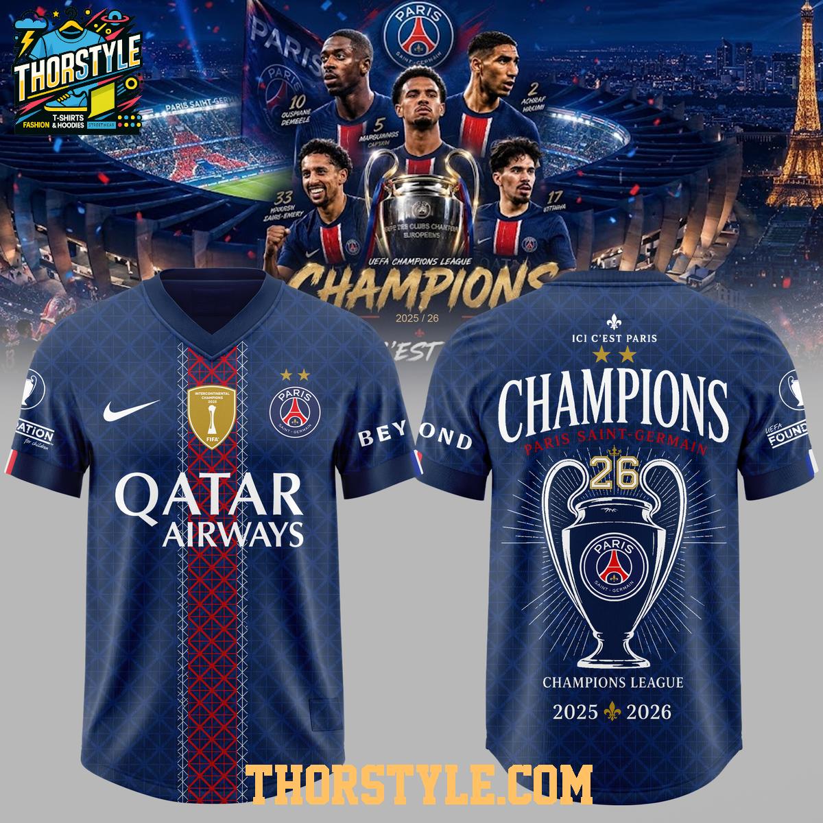 PSG UEFA Champions League Winners 2026 Football Jersey PSG UEFA Champions League Winners 2026 Football Jersey