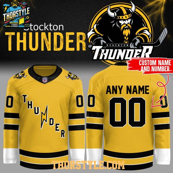 Adirondack Thunder x Stockton Thunder FPHL 2026 New Name Personalized Hockey Jersey