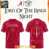 Alabama Crimson Tide The Lord of The Rings Night 2026 Game NCAA Hoodie Shirts