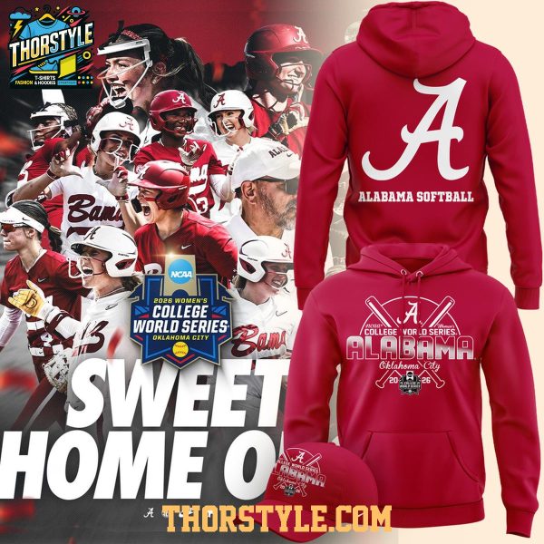 Alabama Crimson Tide Women’s College World Series 2026 Hoodie T-Shirt Red