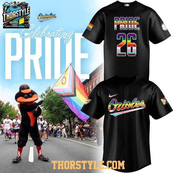 Baltimore Orioles Pride Night 2026 Personalized Baseball Jersey Dark Version