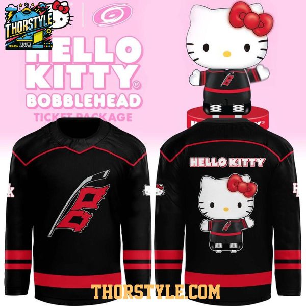 Carolina Hurricanes x Hello Kitty Stanley Cup Champions 2026 Bobblehead Hockey Jersey