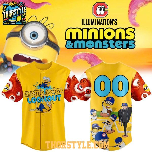 Chattanooga Lookouts Minion & Monsters 2026 Personalized Baseball Jersey