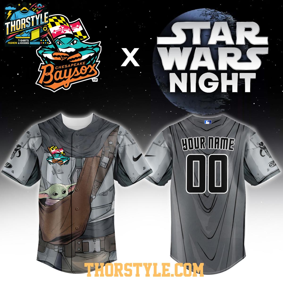 Chesapeake Baysox Star War Night 2026 MiLB Classic Personalized Jersey Chesapeake Baysox Star War Night 2026 MiLB Classic Personalized Jersey