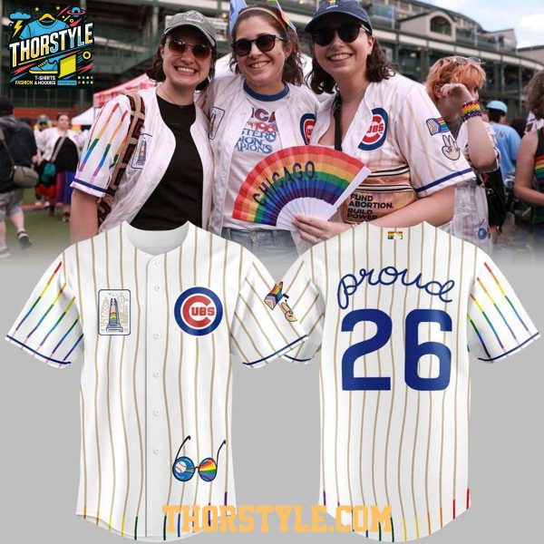 Chicago Cubs Pride Night 26 Striped Version Personalized Baseball Jersey