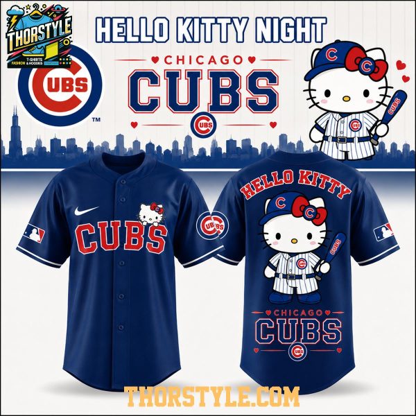 Chicago Cubs x Hello Kitty Night 2026 Happy Baseball Game Jersey