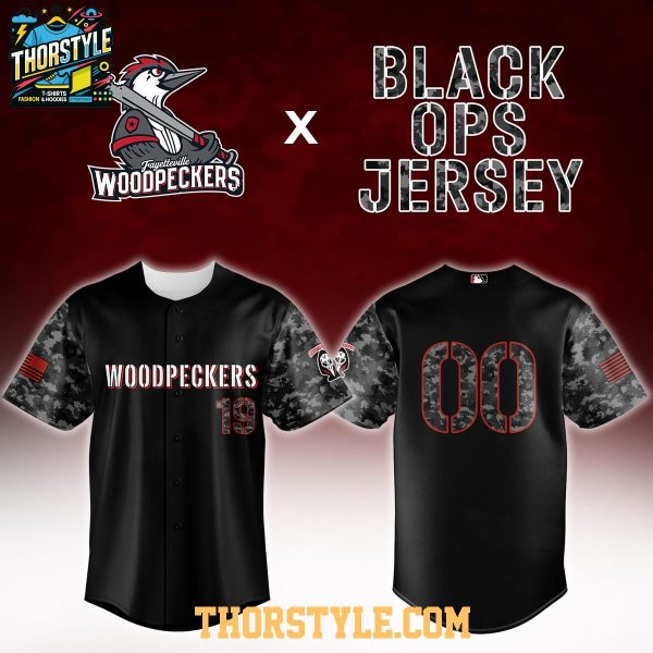 Fayetteville Woodpeckers Black Ops Military Night 2026 MiLB Personalized Jersey