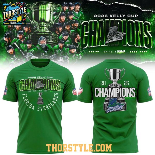 Florida Everblades Kelly Cup Champions 5X 2026 Celebrating Hoodie T-Shirt