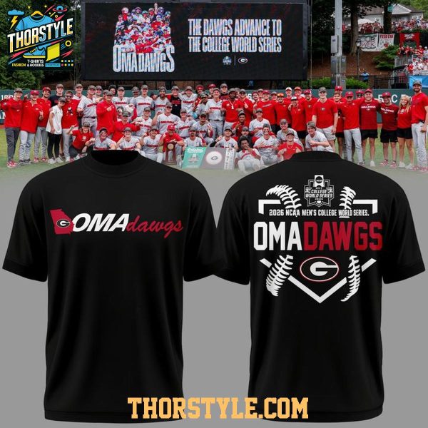 Georgia Bulldogs 2026 College World Series OmaDawgs Celebration Hoodie T-Shirt
