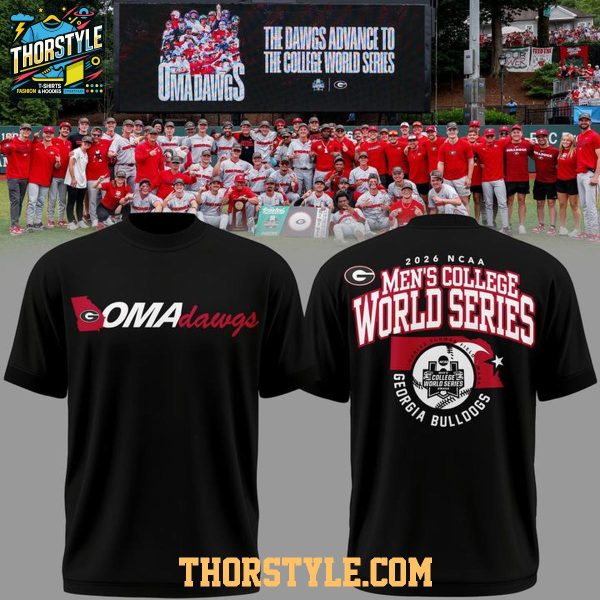 Georgia Bulldogs x Baseball College World Series OmaDawgs 2026 Hoodie T-Shirt