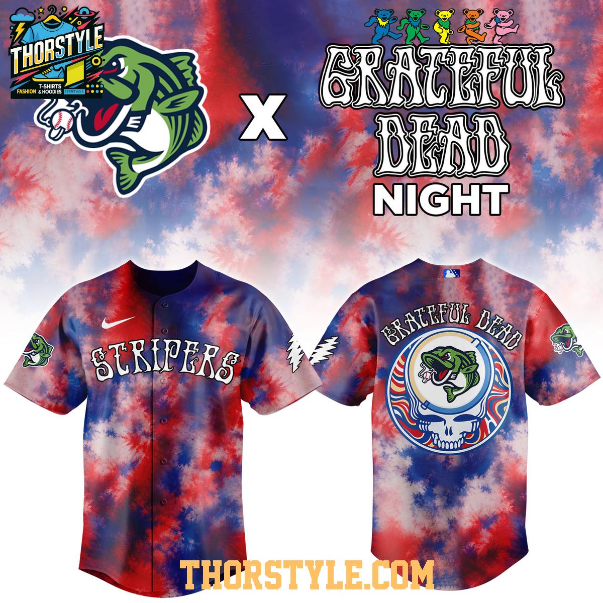 Gwinnett Stripers Grateful Dead Night 2026 Rock Game Baseball Jersey Gwinnett Stripers Grateful Dead Night 2026 Rock Game Baseball Jersey
