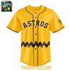 Houston Astros 2026 Peanuts Night Go Houston Personalized Baseball Jersey