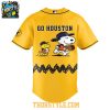 Houston Astros 2026 Peanuts Night Go Houston Personalized Baseball Jersey