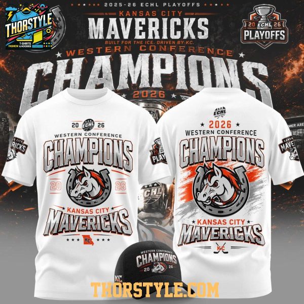 Kansas City Mavericks ECHL Western Conference Champions Hoodie Shirts 2026