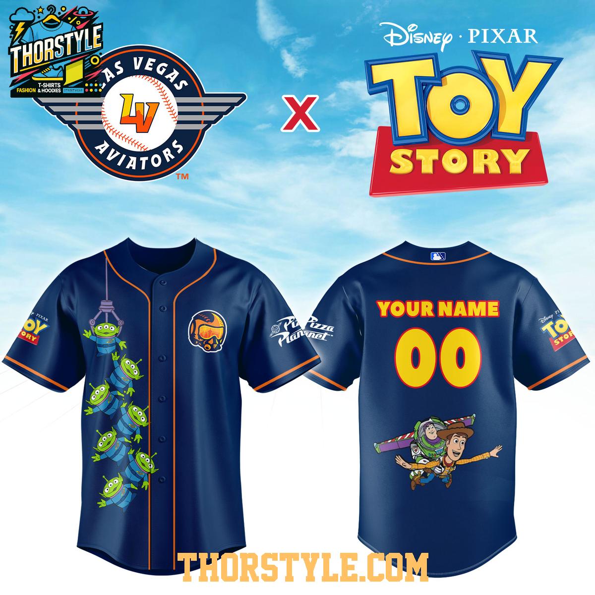 Las Vegas Aviators Toy Story 5 Night 2026 Personalized Baseball Jersey Las Vegas Aviators Toy Story 5 Night 2026 Personalized Baseball Jersey